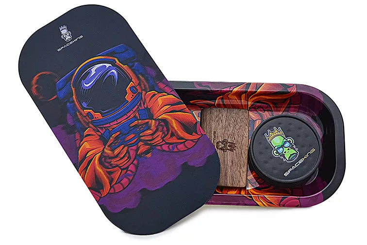 Space King 3D Holographic Slim Tray Kit (5 Designs) - Discreet Smoker
