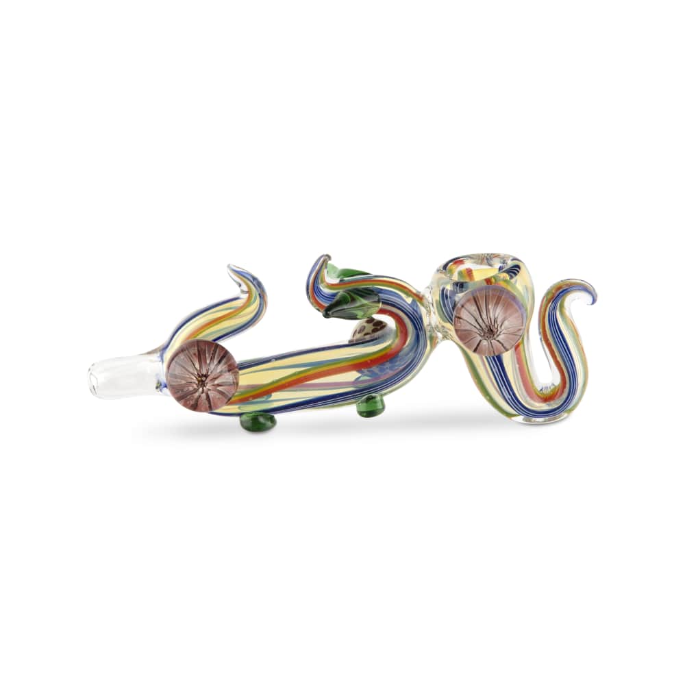 Custom Glass 6” Rasta Hammer Hand Pipe - Discreet Smoker