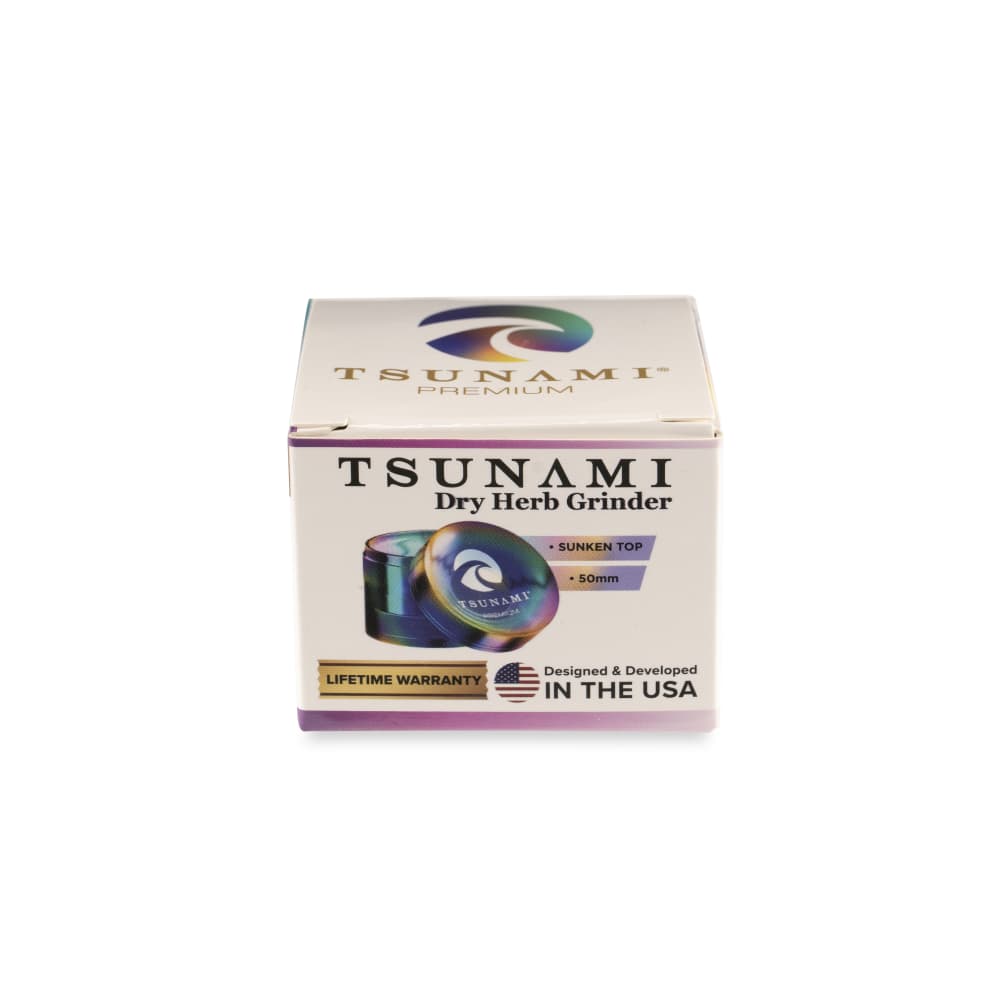 Tsunami Sunken Top 50mm 4-Piece Grinder - Discreet Smoker