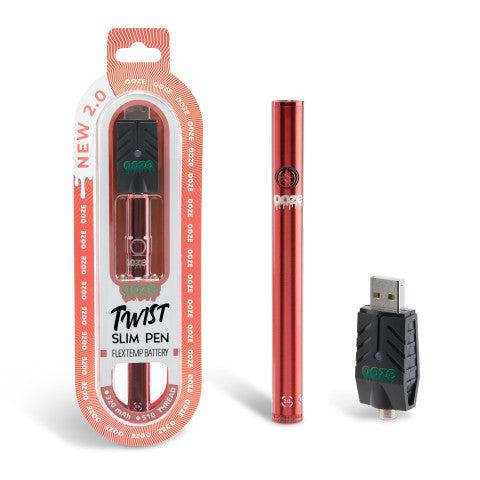 Ooze Twist Slim Pen 2.0 510 Thread Vaporizer Battery - Discreet Smoker