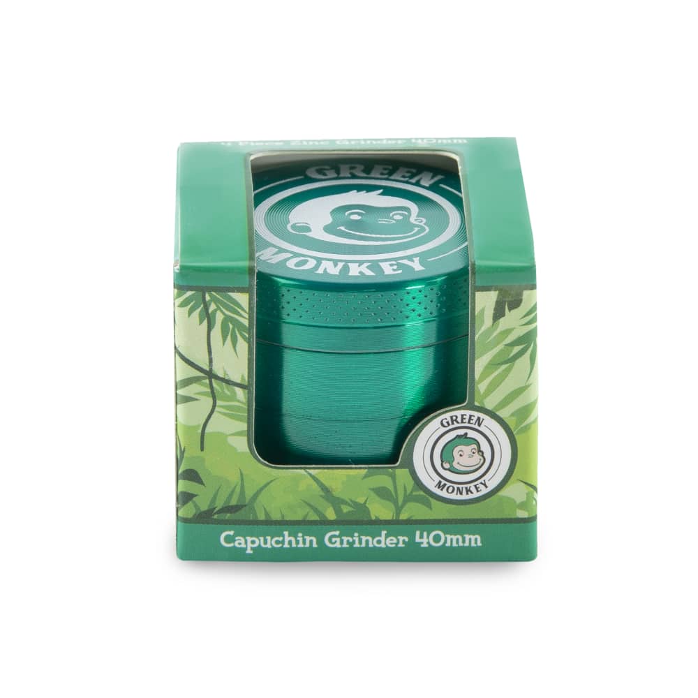 Green Monkey Grinder - Capuchin 4pc - 40mm - Discreet Smoker