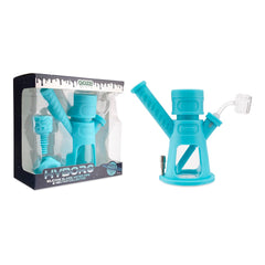 Ooze Hyborg Silicone Glass 4-in-1 Hybrid Water Pipe and Nectar Collector - Discreet Smoker