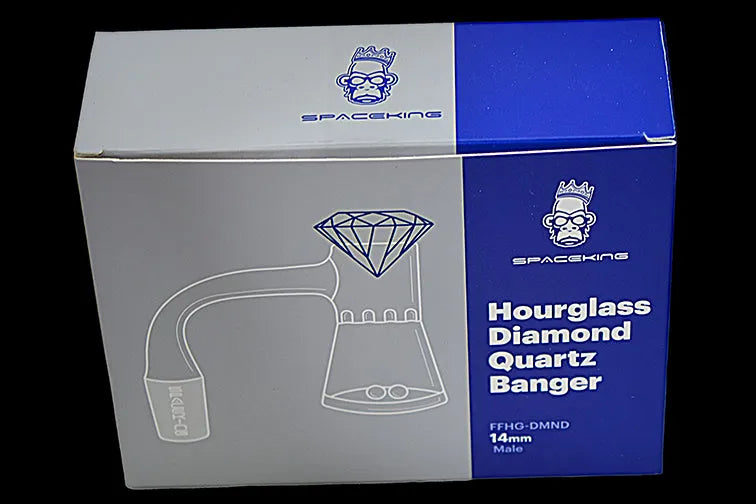 Space King Hourglass Diamond Banger Kit (Blue / Gray) - Discreet Smoker