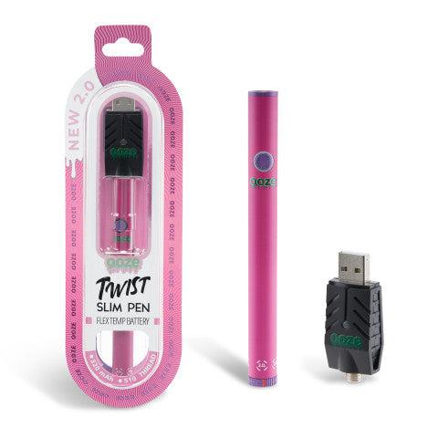 Ooze Twist Slim Pen 2.0 510 Thread Vaporizer Battery - Discreet Smoker