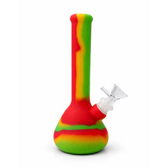 SILICONE BEAKER BONG WITH REMOVABLE GLASS BOWL - Discreet Smoker