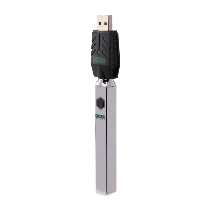 Ooze Quad 510 Thread 500 mAh Square Vape Pen Battery, Cosmic Chrome