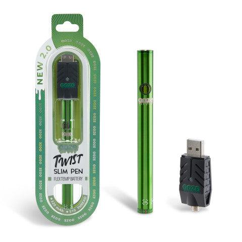 Ooze Twist Slim Pen 2.0 510 Thread Vaporizer Battery - Discreet Smoker