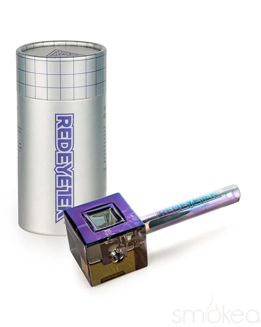 Red Eye Tek 4.5" Terminator Infinity Bowl Square Hand Pipe - Discreet Smoker
