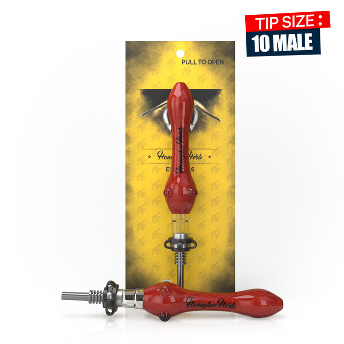 SPECKLED GLASS NECTAR COLLECTOR, Red
