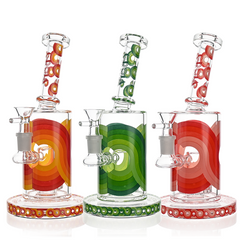 Retro Scientific Bong with Matrix Perc | Croia Glass - Discreet Smoker