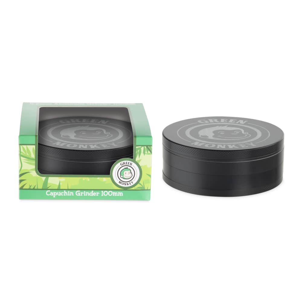 Green Monkey Grinder - Capuchin 4pc - 100mm - Discreet Smoker