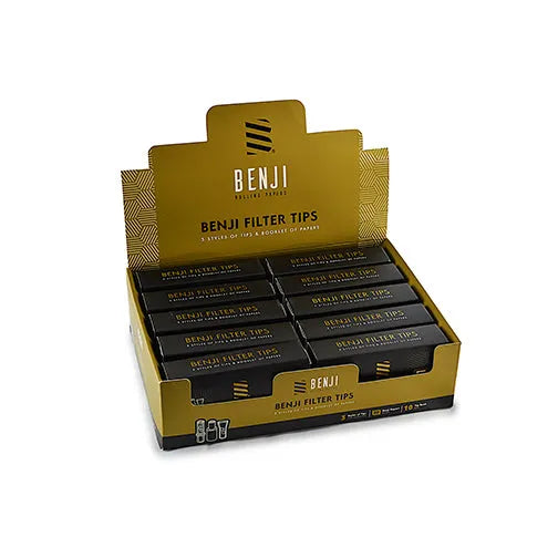Benji - Glass Filter Tips (Display of 10) - Discreet Smoker
