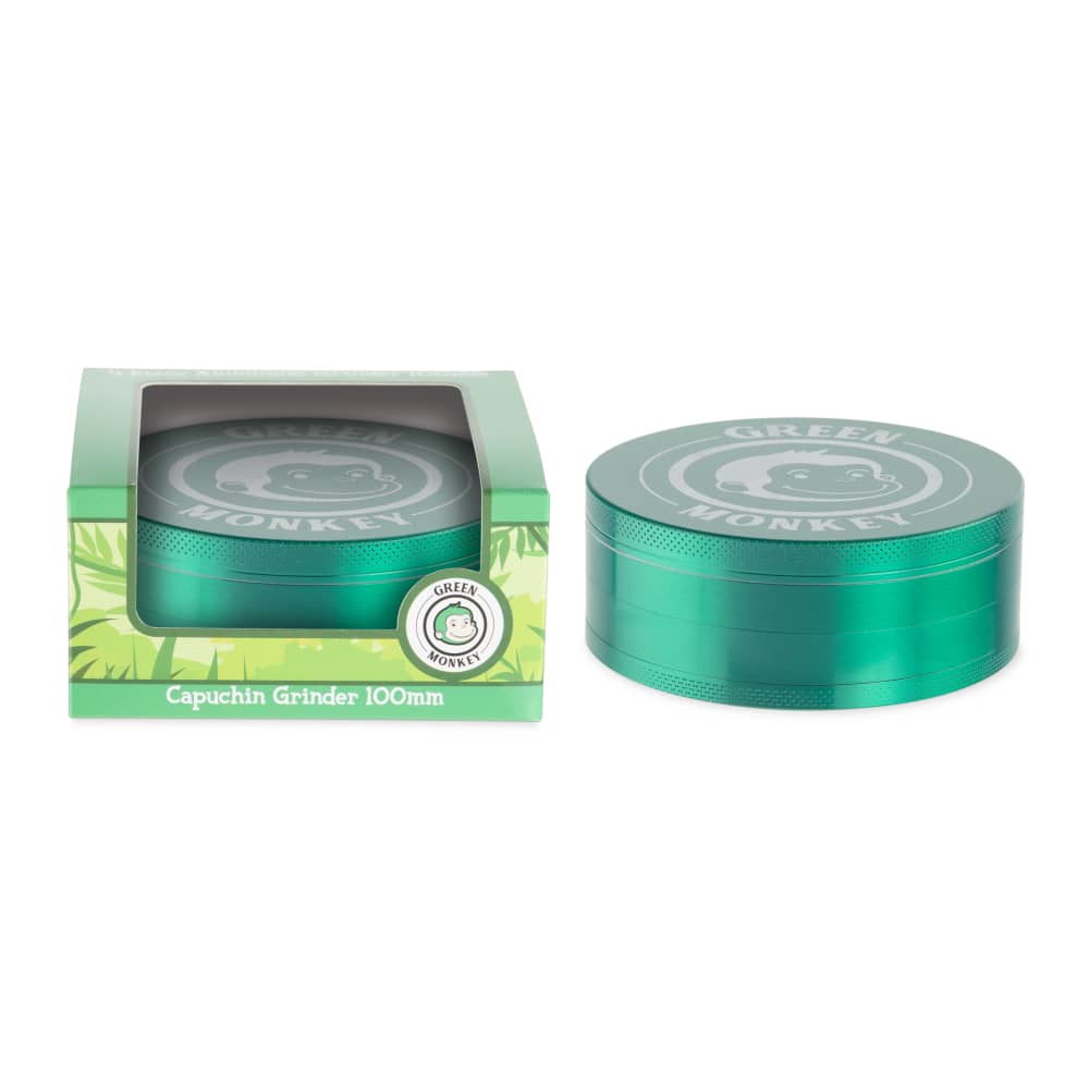 Green Monkey Grinder - Capuchin 4pc - 100mm - Discreet Smoker