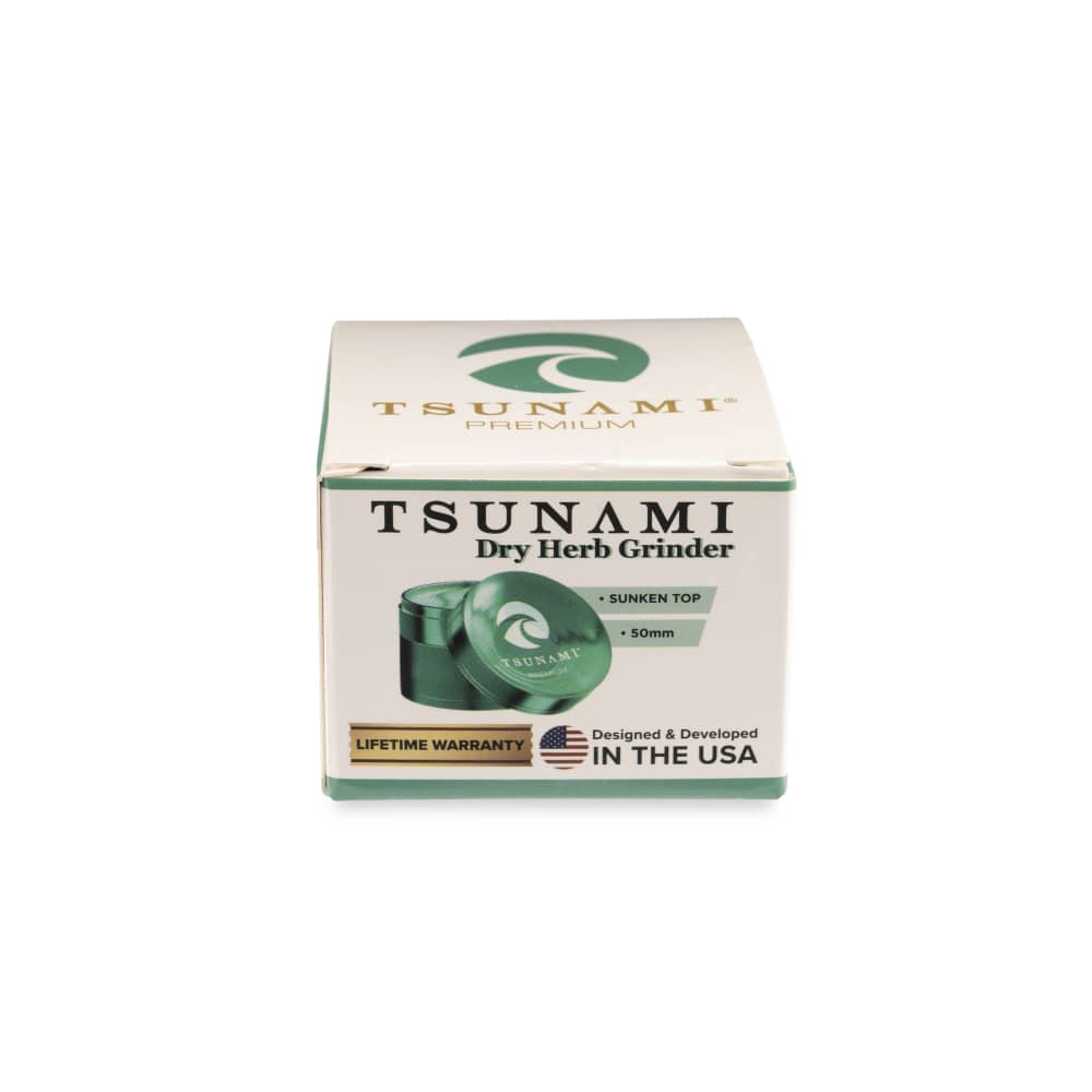 Tsunami Sunken Top 50mm 4-Piece Grinder - Discreet Smoker