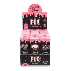 Pop Cones King Size Unbleached 3pk Cones - 24ct Display
