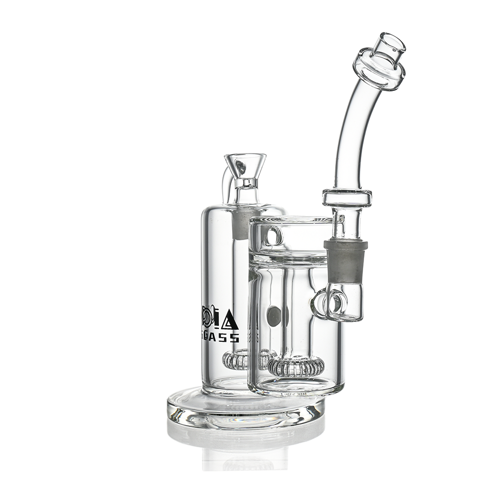 10" Dual-Chamber External Recycler Bong | Croia Glass - Discreet Smoker