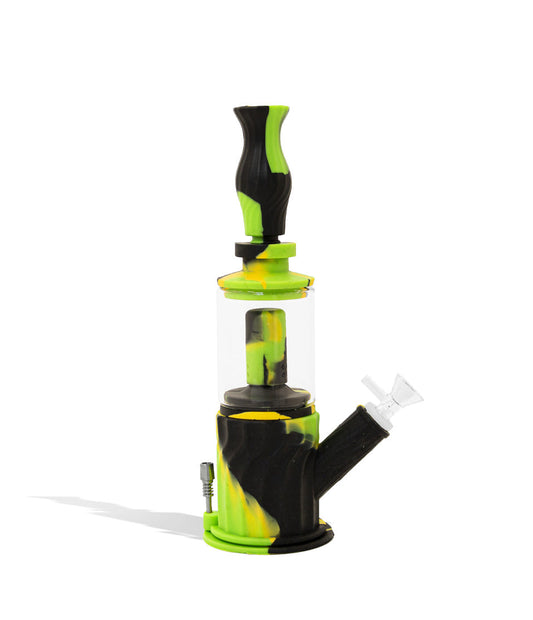 Silicone 4 in 1 Water Pipe Rig Nectar Straw Bubbler Water Pipe - Discreet Smoker