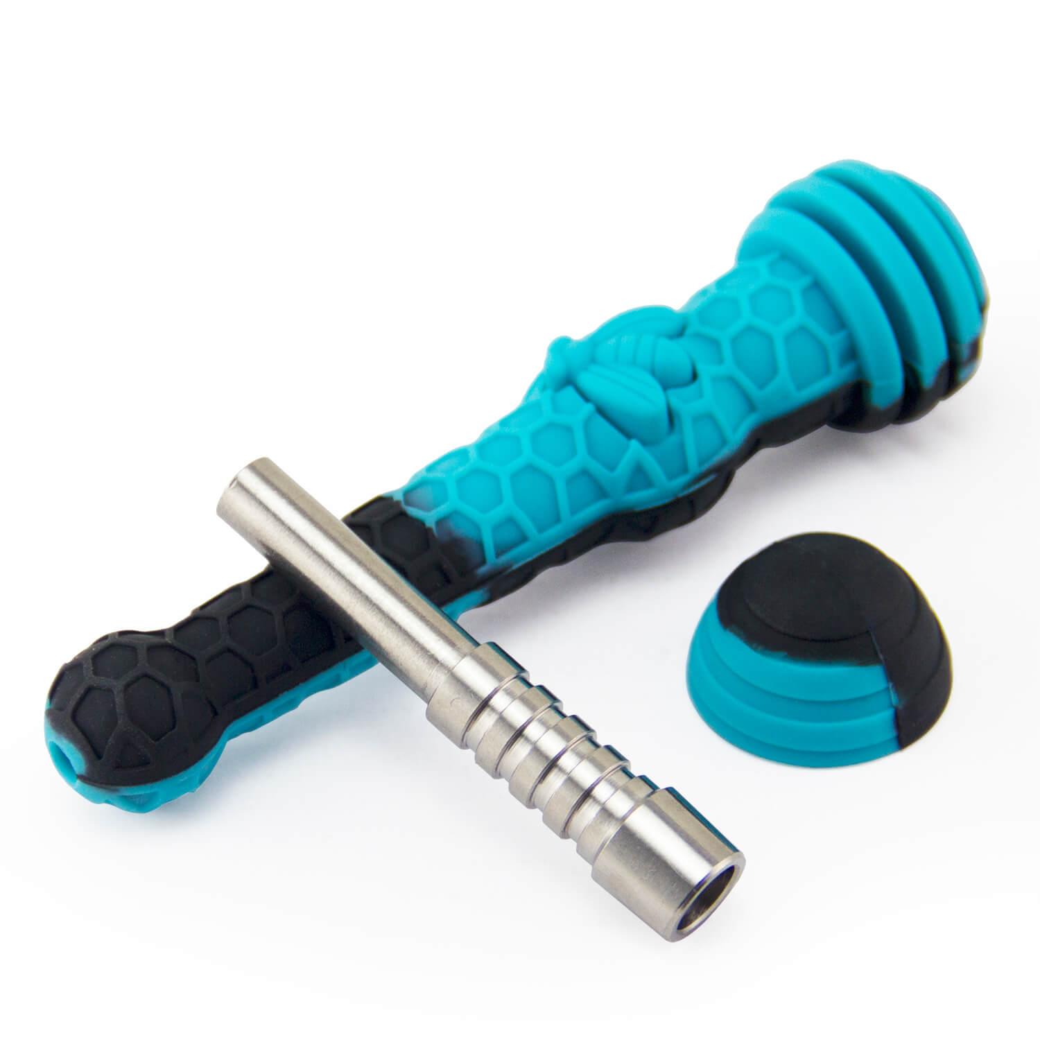 Silicone Dab Straw with Cap - Discreet Smoker