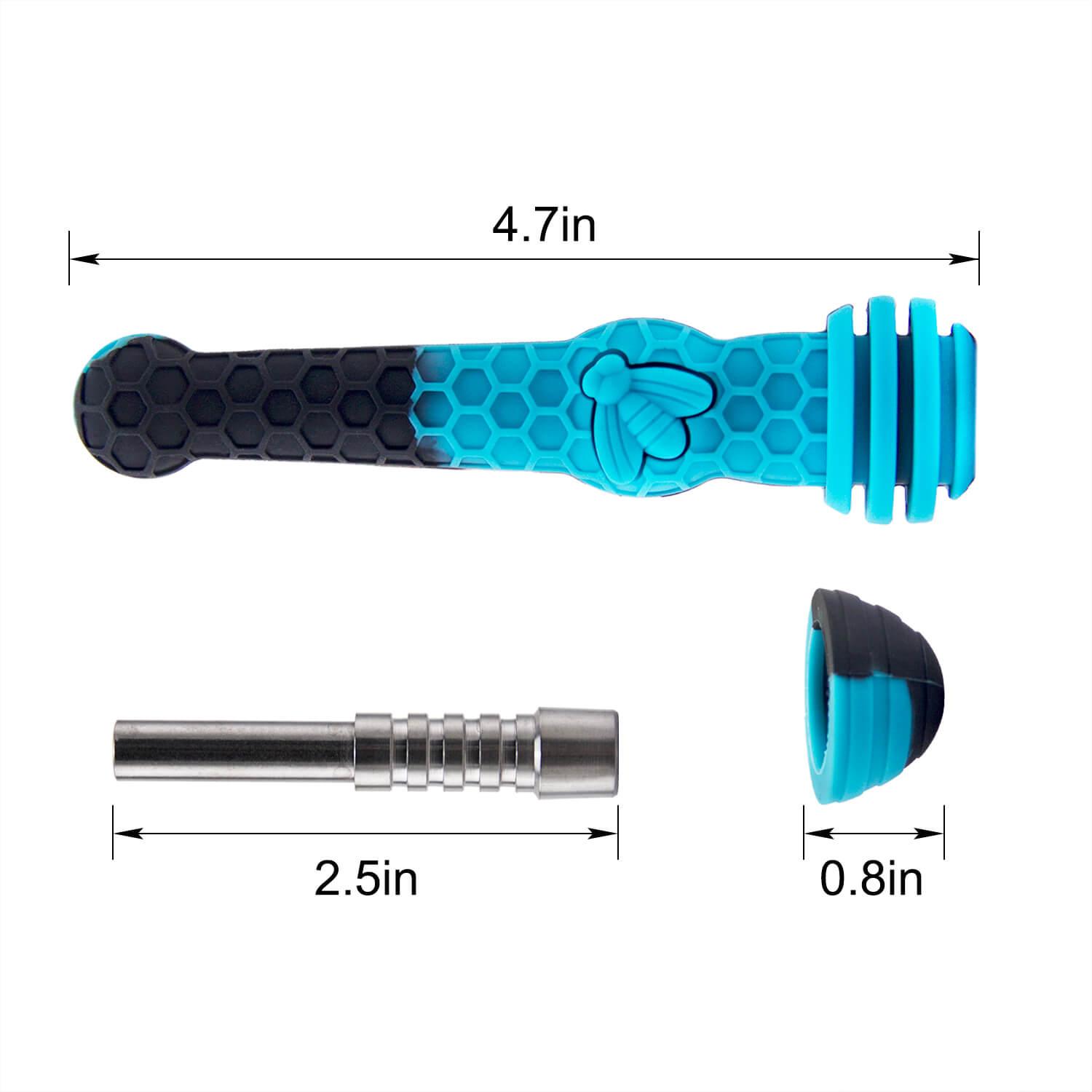 Silicone Dab Straw with Cap - Discreet Smoker