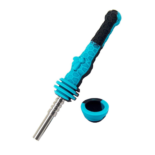 Silicone Dab Straw with Cap - Discreet Smoker