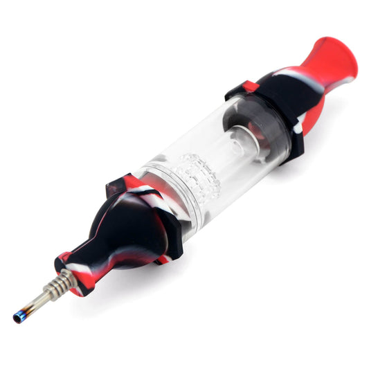 Silicone Nectar Collector Dab Straw with Water Filter - Discreet Smoker