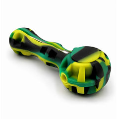 SILICONE SPOON PIPE WITH GLASS BOWL - Discreet Smoker