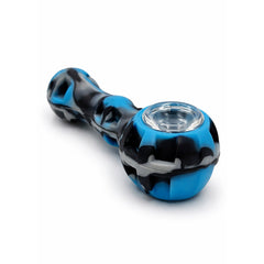 SILICONE SPOON PIPE WITH GLASS BOWL - Discreet Smoker