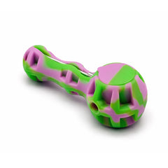 SILICONE SPOON PIPE WITH GLASS BOWL - Discreet Smoker