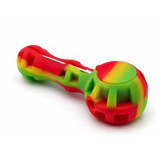 SILICONE SPOON PIPE WITH GLASS BOWL - Discreet Smoker
