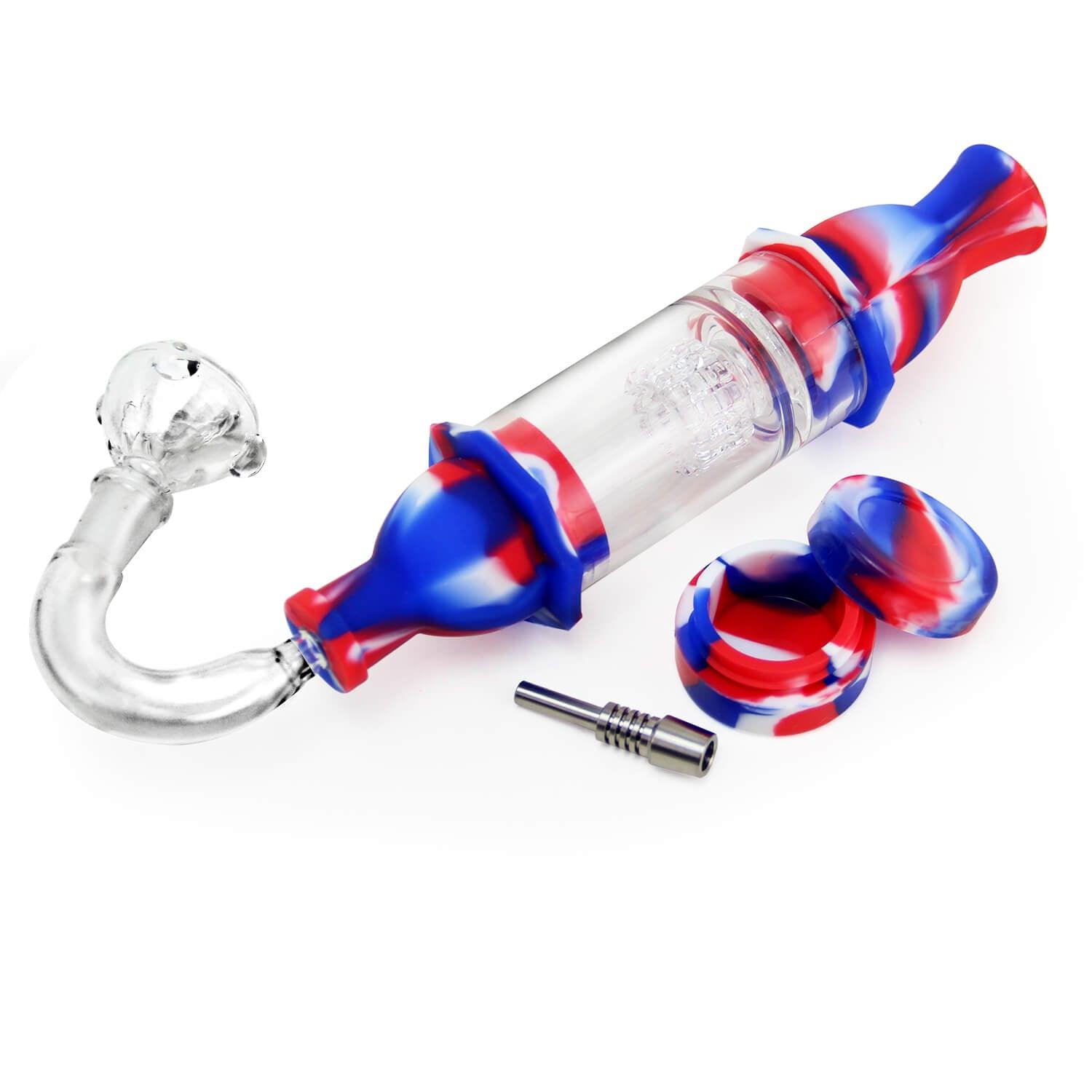 Silicone Glass Dab Straw Full Kit - Discreet Smoker