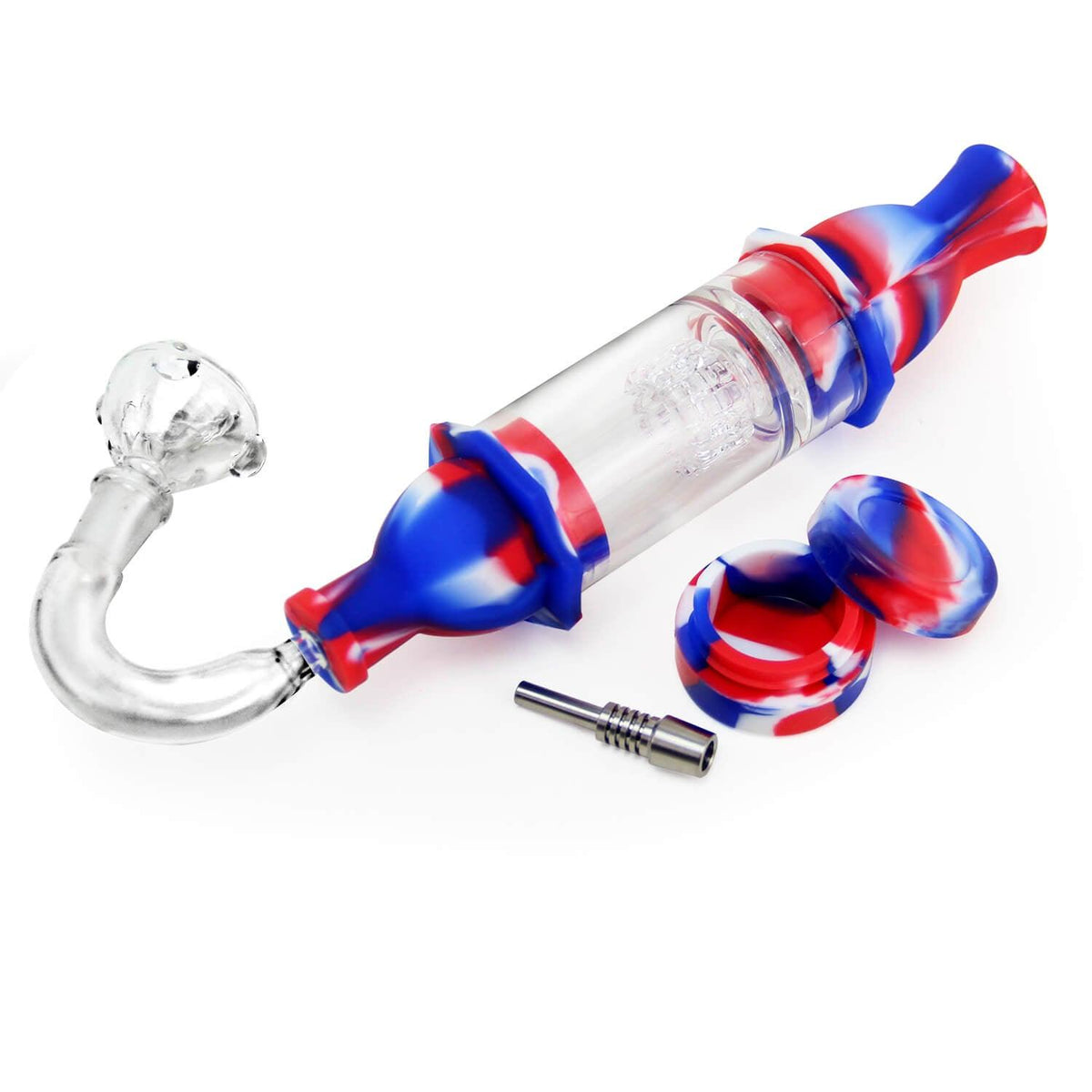 Silicone Glass Dab Straw Full Kit - Discreet Smoker