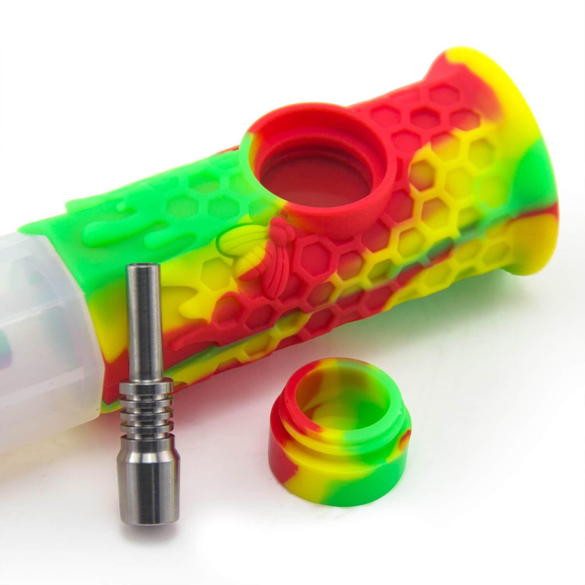 Silicone Honeycomb Honey Straw 7" - Discreet Smoker