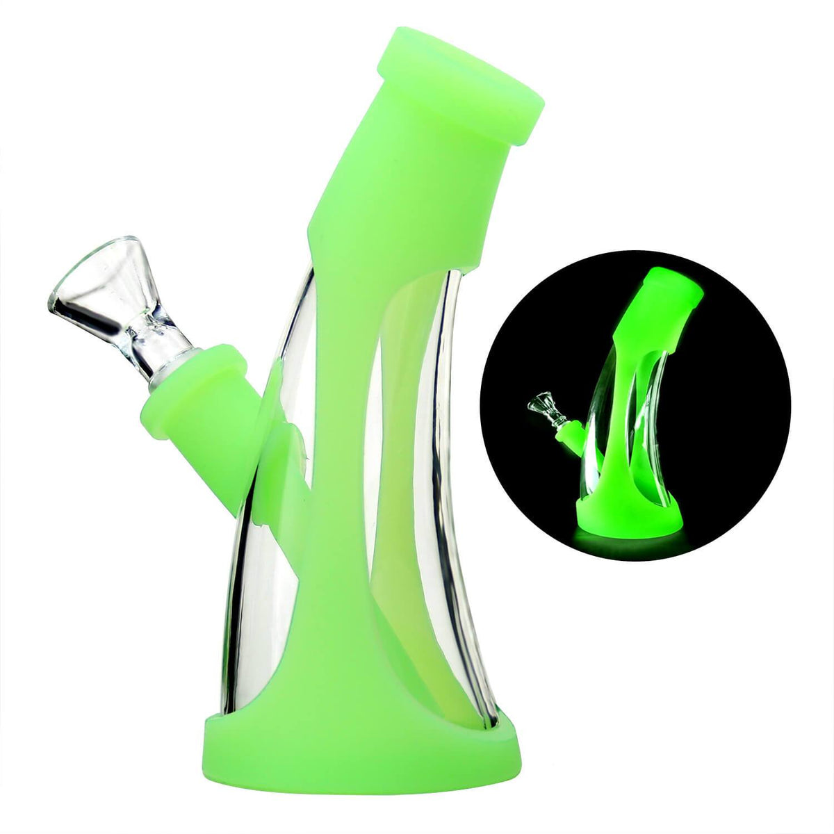 Mini Horn Glow In The Dark Bong - Discreet Smoker