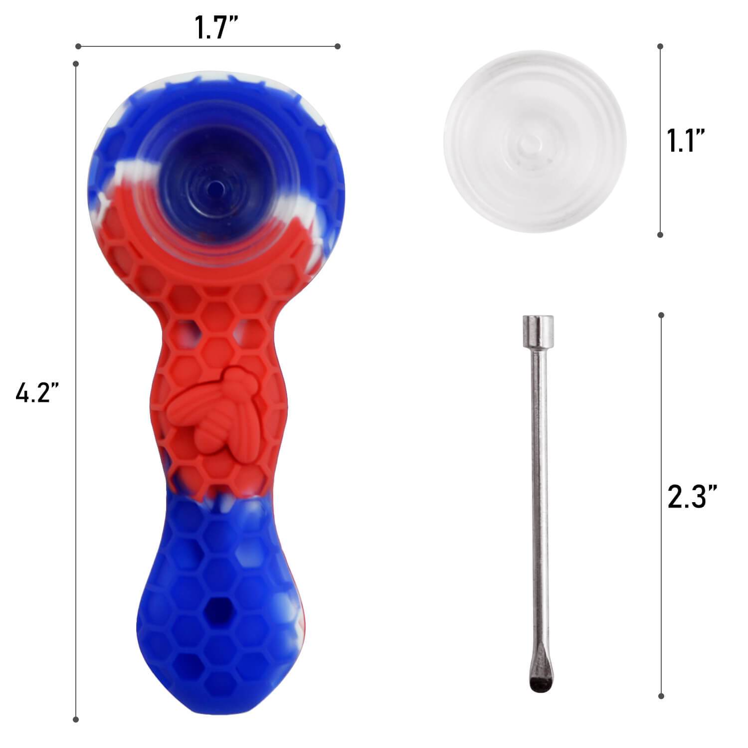 Silicone Pipe With Glass Bowl - Discreet Smoker