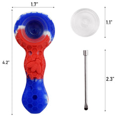 Silicone Pipe With Glass Bowl - Discreet Smoker
