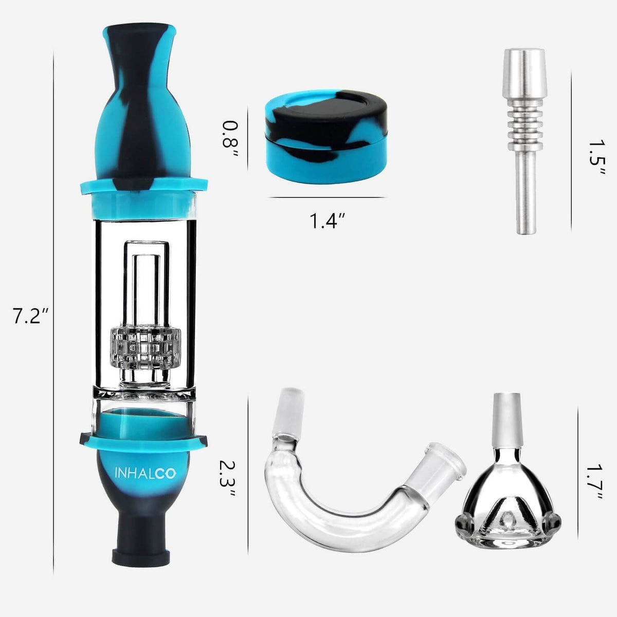 Silicone Glass Nectar Collector Kit - Discreet Smoker