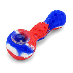 Silicone Pipe With Glass Bowl - Discreet Smoker