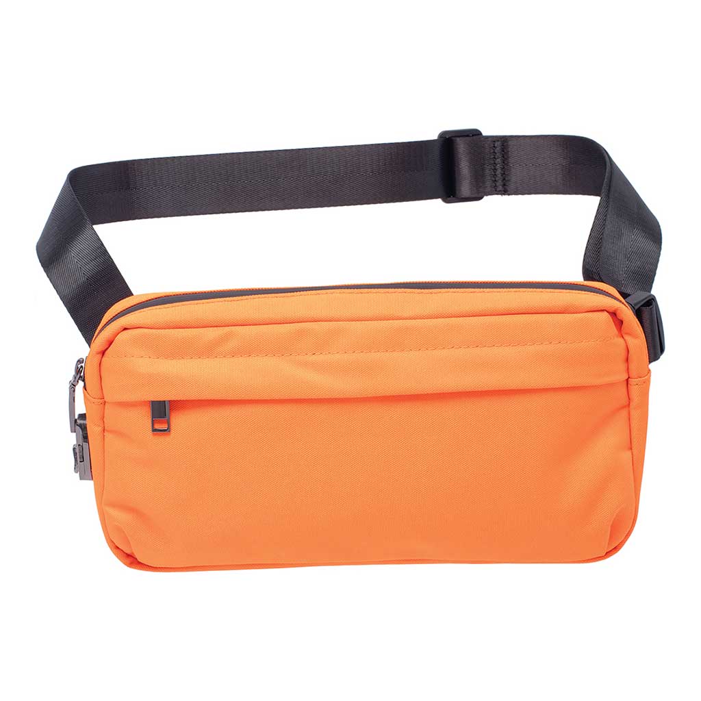 11.5IN X 5.5IN X 2IN SMELLPROOF SLING BAG - NEON ORANGE - Discreet Smoker