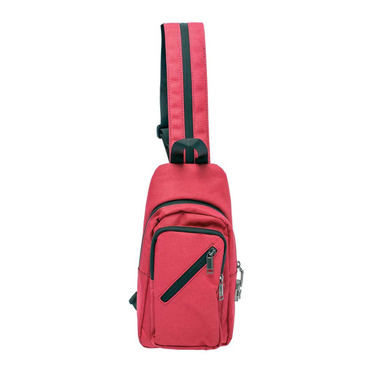 12IN X 6IN X 2IN SMELLPROOF SLING BAG - WINE RED - Discreet Smoker
