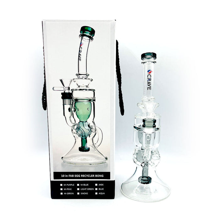 FAB EGG RECYCLER RIG - 10 INCH, Smoke