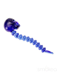 SMOKEA Colored Glass Skull Dab Tool - Discreet Smoker