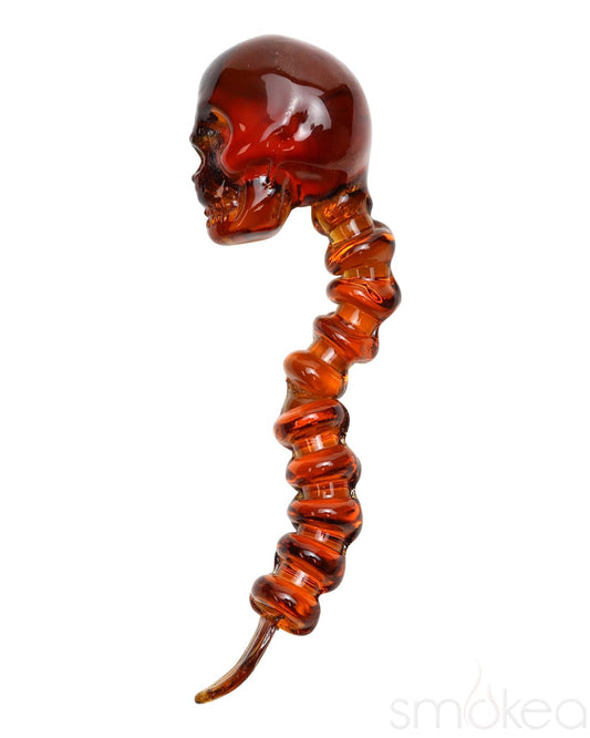 SMOKEA Colored Glass Skull Dab Tool - Discreet Smoker