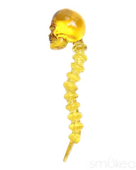 SMOKEA Colored Glass Skull Dab Tool - Discreet Smoker