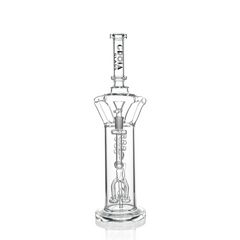 15" Scientific Glass Bong with Tree Perc & Spiral Cooling | Croia Glass - Discreet Smoker