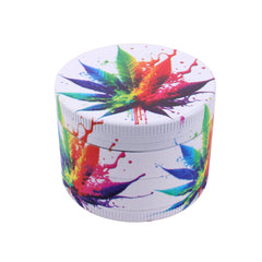 SPLASH ARTWORK HERBAL LEAF 4-PIECE GRINDER - Discreet Smoker