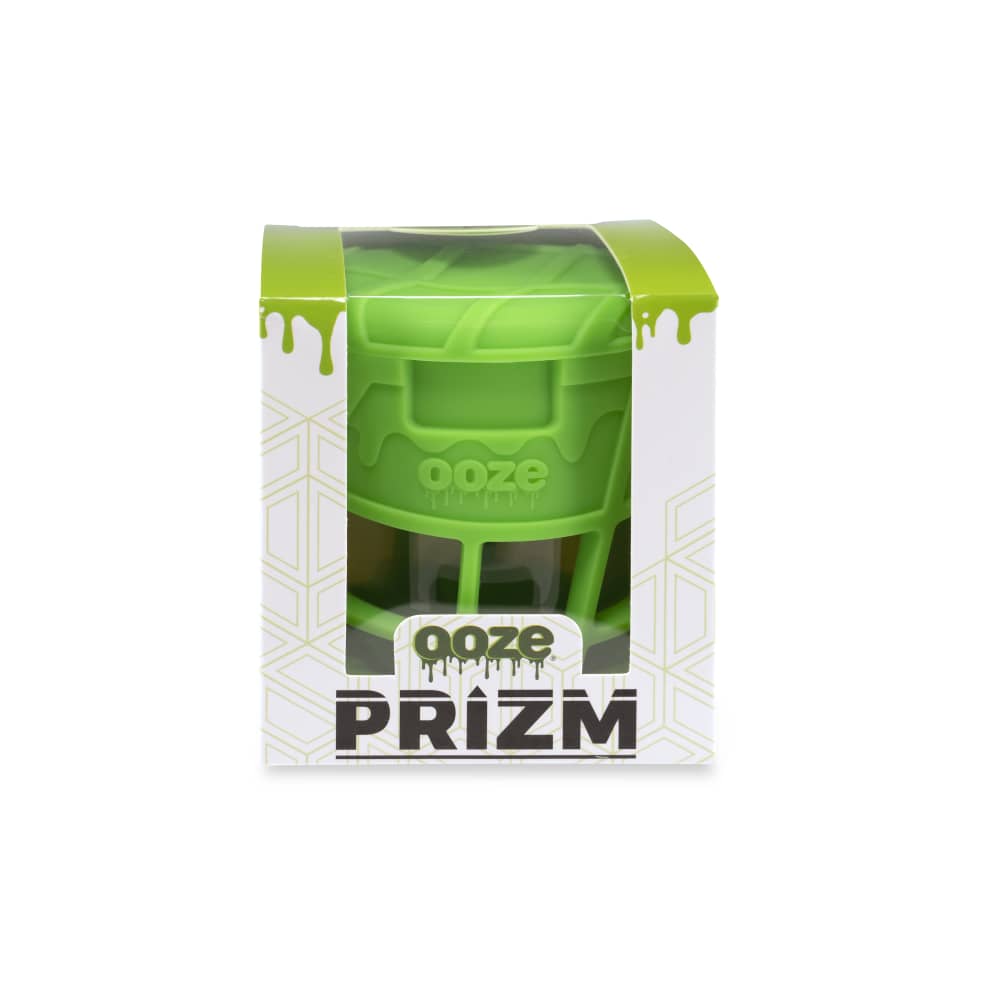 Ooze Prizm Silicone-Wrapped Glass Stash Jar - Discreet Smoker