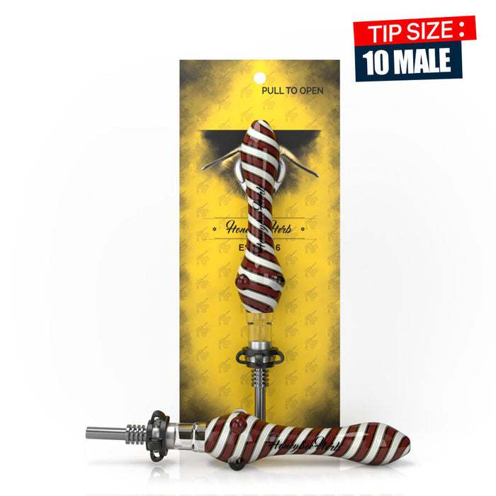 WHIRL STRIPPED NECTAR COLLECTOR, Red/White