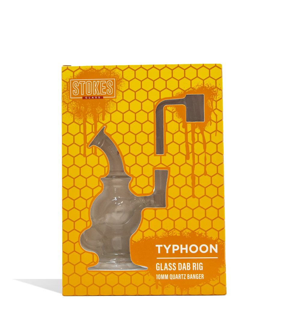 Stokes Typhoon 5 inch Glass Dab Rig with 10mm Quartz Banger - Discreet Smoker