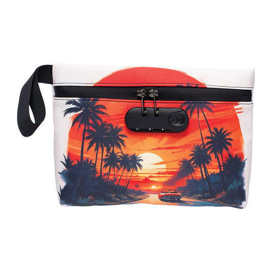 11IN X 7.5IN SMELLPROOF BAG - SUNSET DRIVE - Discreet Smoker