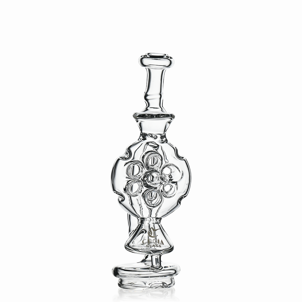 7" Swiss Hole Klein Recycler Glass Attachment for Puffco Peak & Peak Pro | Croia Glass - Discreet Smoker